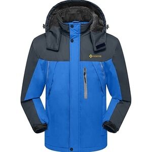GEMYSE Men's Mountain Waterproof Ski Snow Jacket Winter Windproof Rain Coat Med